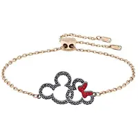 Swarovski Disney Musse Pigg och Mimmi Pigg Glidspänne Armband Damarmband Roséguld 5435138 Box (Random Color)