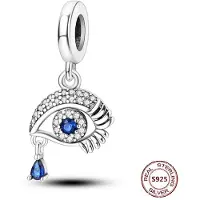 FOXANRY Jewelry Passar Pandora Original Armband Sterling Kameleon Stjärna Måne Berlocker Sköldpadda Blå Ögon Pärlor DIY Smycken Halloween Gåva