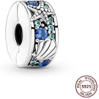 FOXANRY Jewelry Passar Pandora Original Armband Sterling Kameleon Stjärna Måne Berlocker Sköldpadda Blå Ögon Pärlor DIY Smycken Halloween Gåva