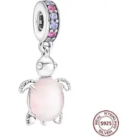 FOXANRY Jewelry Passar Pandora Original Armband Sterling Kameleon Stjärna Måne Berlocker Sköldpadda Blå Ögon Pärlor DIY Smycken Halloween Gåva