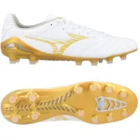 Mizuno Monarcida Neo III Pro FG Bright Gold - Vit/Guld/Grå - Gräs (FG), storlek 39
