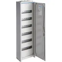Hager FWB61S FWB61S Fältfördelare Utanpåliggande, Infälld, delvis försänkt Moduler totalt = 72 Antal serier = 6 Innehåll 1 st