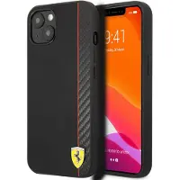 Ferrari FESAXHCP13SBK iPhone 13 mini 5,4" svart/svart hårddiskfodral On Track Carbon Stripe