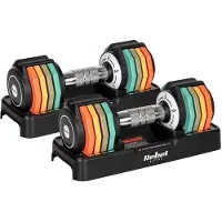 Rebel Active justerbara hantlar, set 2x5 kg, justerbart per 1 kg