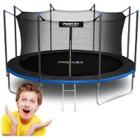 Neo-Sport Varle trampolin 15 fot/465 cm med inre nät och „“ fjädrar