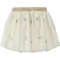 Name it Kjol - NmfKira - Antique White/Vintage Indigo - - 3 år (98) - Kjol