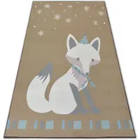 Rugsx Matta för barn LOKO Fox beige anti-slip 120x170 cm