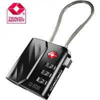 SBS TEFINDLOCK, Kombinationslås till resväska, Varje varumärke, Svart, 60 dB, 45 mm, 14 mm