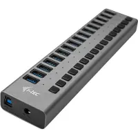 I-Tec U3CHARGEHUB16 USB-hubb 16 Port USB-A USB 3.0 5 GBit/s Grå Charging Hub