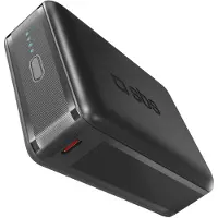 SBS Powerbank 20000mAh 65W PD AFC USB-C USB-A för bärbar dator, surfplatta, smartphone - svart