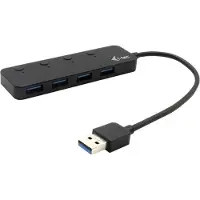 ITEC U3CHARGEHUB4 USB-hubb 4 Port USB-A USB 3.0 5 GBit/s Svart USB 3.0 Metal HUB 4 Port