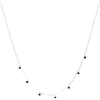 Luxenter khosar halsband i 925 sterling silver och onyx med rodiumpläterad yta