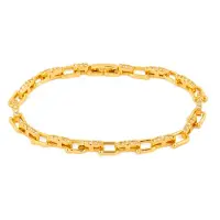 Luxenter Bráisléad zirconia gearrtha den scoth le bailchríoch óir bhuí 18k - Dordel