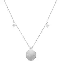 Luxenter Halsband waeni tillverkat av 925 sterling silver och glänsande zirkoner, rodiumpläterad finish