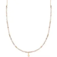 Luxenter athat halsband i metallegering och champagne zirkonia 18K guldpläterad finish