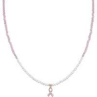 Luxenter Sterling Silver 925 halsband med 18K roséguldpläterad vit pärla - Kael
