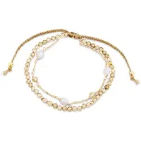 Luxenter athat armband tillverkat av metallegering och champagnezirkonia 18K guldpläterad finish