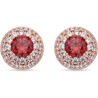 Luxenter Earrings i Miotal Alloy agus Ruby Zirconia críochnaithe i 18k ardaigh ór - Riash