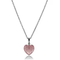 Luxenter Halsband 'Yedia' pastellrosa / silver