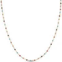Luxenter Multicolour Hydrothermal Quartz-halsband med 18K gult guld - Nespo