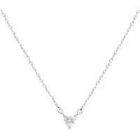 Luxenter eqoyi-halsband av 925 sterling silver och glänsande rodiumpläterad zirkonia