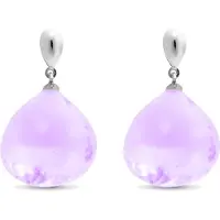 Luxenter zoqoyi-örhängen i 925 sterling silver och morganitzirkoner, rodiumpläterad yta