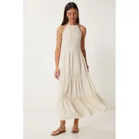 Happiness İstanbul Volangig Halterneck Maxi Klänning