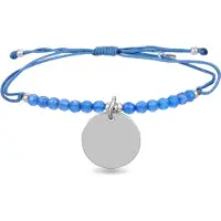 Luxenter mi sol-armband i 925 sterling silver och blå agat med rodiumpläterad yta