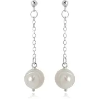 Luxenter kiarik-örhängen i 925 sterling silver och rodiumpläterad vit pärla