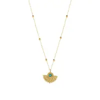 Luxenter Turquoise-halsband i 18K gult guld - Kumora