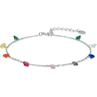 Luxenter Rolcon-armband tillverkat av 925 sterlingsilver och Multicolour Zirconia med rodiumplätering