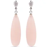 Luxenter adak-örhängen i 925 sterling silver och orange agat, rodiumpläterad finish