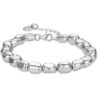 Luxenter 925 Sterling Silver armband med rodiumpläterad hematit - Caspil
