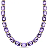 Luxenter halsband i lila kristall och 18 karats gult guldplätering - Ankek violett