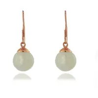 Luxenter yedia-örhängen i 925 sterling silver och cat's eye med 18K roséguldplätering