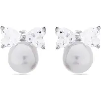 Luxenter Theria 925 Sterling Silver och Vit Rhodiumpläterad Pärla Örhängen