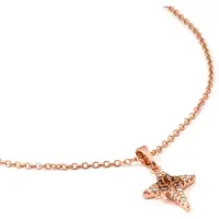 Luxenter Muince i Miotal Alloy agus Ruby Zirconia críochnaithe i 18k ardaigh ór - Kailial