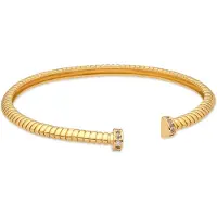 Luxenter Bráisléad Zirconia den scoth le bailchríoch óir bhuí 18k - Aih