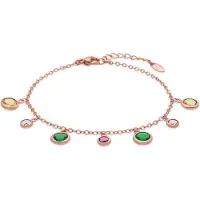 Luxenter Bracelet i Miotal Alloy agus Multicolor Zirconia críochnaithe i 18k ardaigh ór - Huis