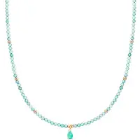 Luxenter Halsband athat tillverkat av metallegering och amazonit 18K guldpläterad finish