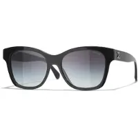 Chanel Vintage Trend Pärlstil Cat Eye Solglasögon Unisex Solglasögon Svart CH5482H-1716S6 Black,54