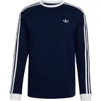 Adidas Originals T-Shirt 3-Stripes - Natt Indigo Långärmad, storlek Large