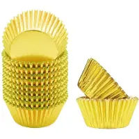 Semoic 500 St Silverfolie Cupcake Liners för Bakning Bakning Cups Tjocka och Robusta, Oljebeständig, Muffin Liners Papper B