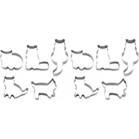 Semoic Kattformad Aluminiumbakning TåRtform Cookie Cutter Form Sugarcraft BaktillbehöR