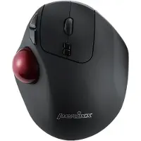 Perixx PERIMICE-717 D Trackball Trådlös Laser Svart 7 Knappar 2000 dpi Ergonomisk, Inbyggd trackball
