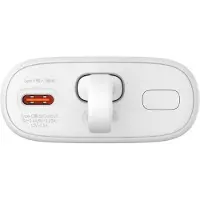 Baseus Powerbank Popsicle 5200mAh 20W med inbyggt Lightning-kabel (vitt kabel Simple USB-C - USB-C 60W/20V/3A/30cm) vit-grön