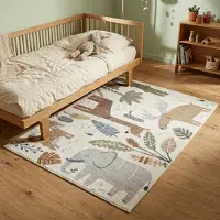Little Olly Tvättbar barnmatta | Mace Animals gräddvit hos Volero | 140x200 cm | Polyester | Figurer/Karaktärer | Rektangulär |