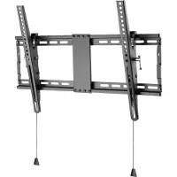 Deltaco Office ARM-0204 - Heavy Duty - konsol - fällbart - för LCD-TV/välvd LCD-TV - stål - mattsvart - skärmstorlek: 37-80 - väggmonterbar