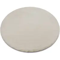 Rugsx Matta BUNNY cirkel beige IMITATION AV KANINSPEL cirkel 120 cm