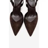 Forever & Always Vilka Utsmyckade Slingback Kitten Heel Pumps